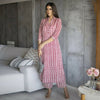 Aayaa Pure Muslin printed Kurti & Pant - Maroon red
