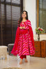 Aayaa Designer Printed Tebby Silk Suit - Multi Color