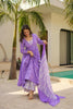 Aayaa Designer Printed Muslin Suit - Purple