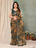 Aafreen Partywear Designer Green Georgette Fancy Saree