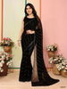 Aafreen Partywear Designer Black Georgette Fancy Saree