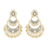 18K Gold Plated Intricately Designed Traditional Meenakari Earrings Glided With Kundans & Pearls - Wahe Jewels