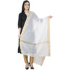 A R Silk Chanderi Crush Crush Design White Color Dupatta or Chunni