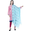 A R Silk Firozi Color Window Square Cotton Dupattas and Chunnis